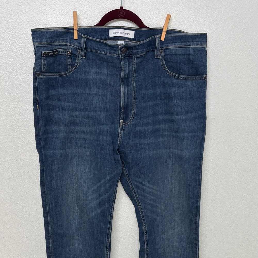 Calvin Klein Men's Dark Blue Slim Straight Fit Jeans